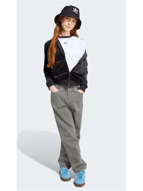 velour hoodie ADIDAS ORIGINAL | JX2845BLACK/WHITE